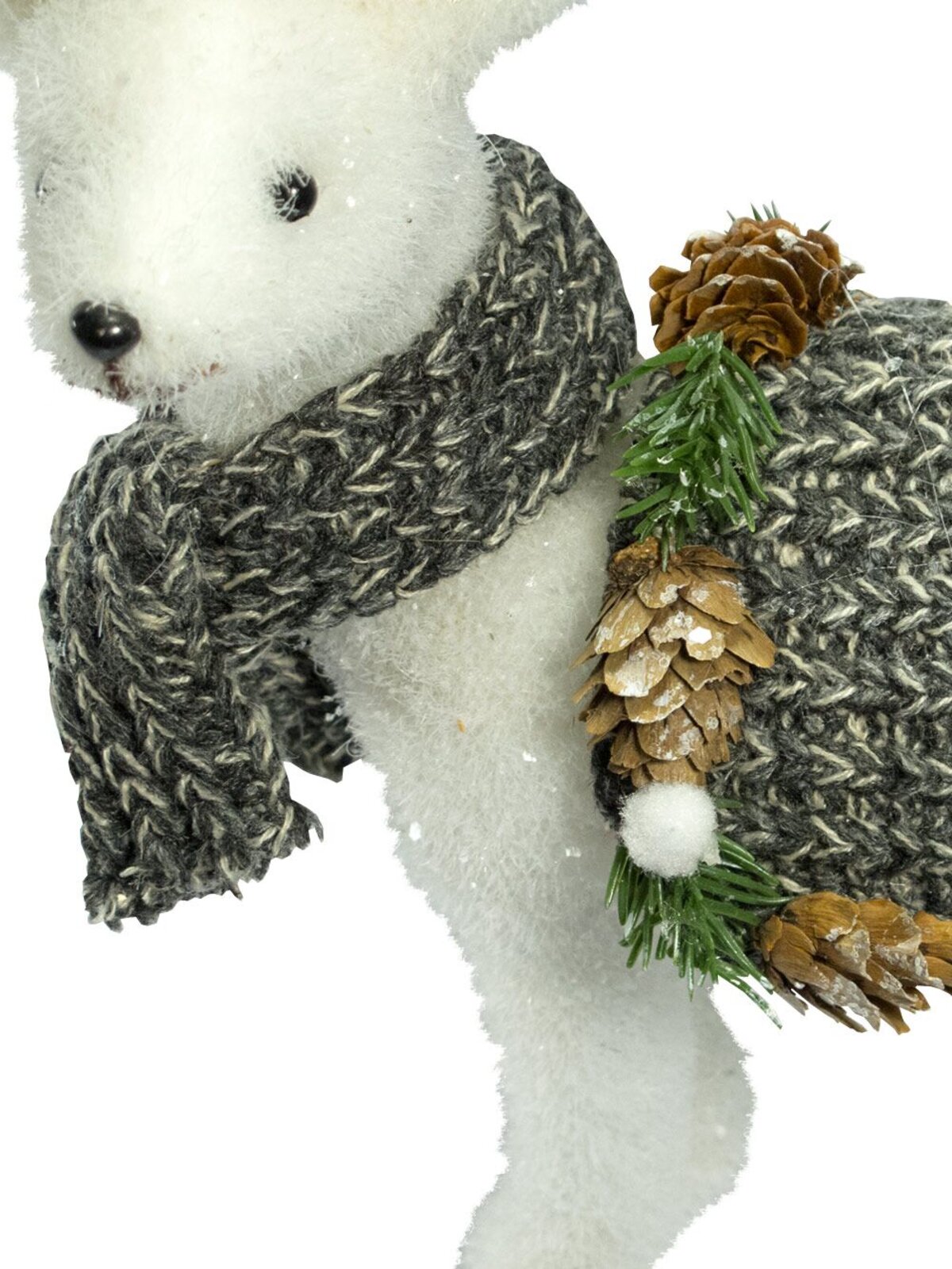 Flocked Styrofoam Furry Standing Reindeer Ornament - 33cm — image 6
