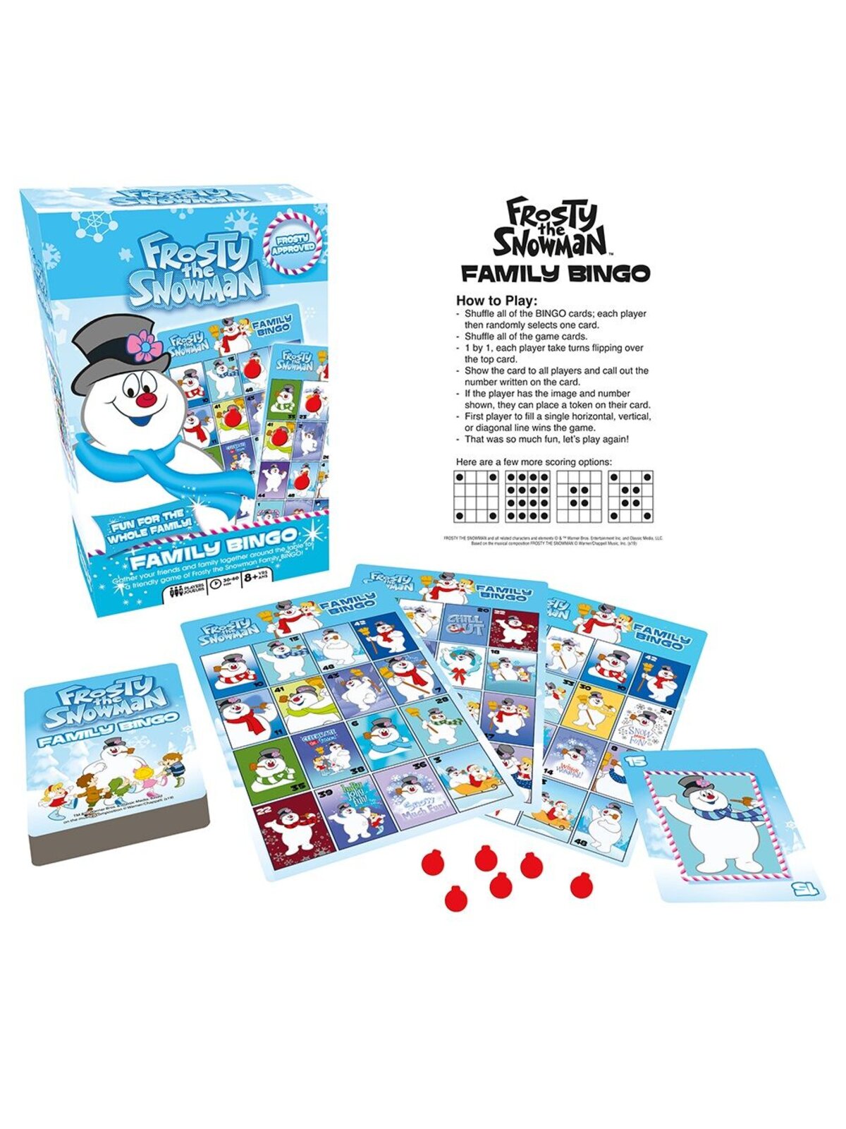 Frosty The Snowman Family Bingo Christmas Game -  2 to 18 Players — image 2