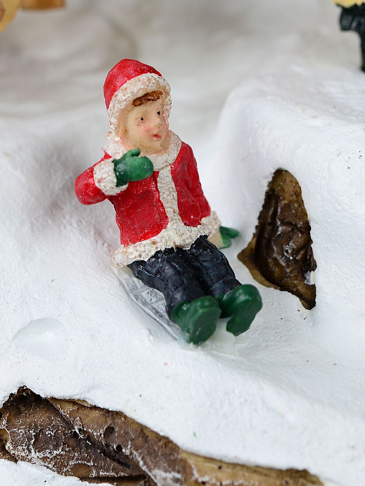 Fun Slide & Merry-Go-Round At Santa's Workshop Christmas Village Scene - 23cm — image 4