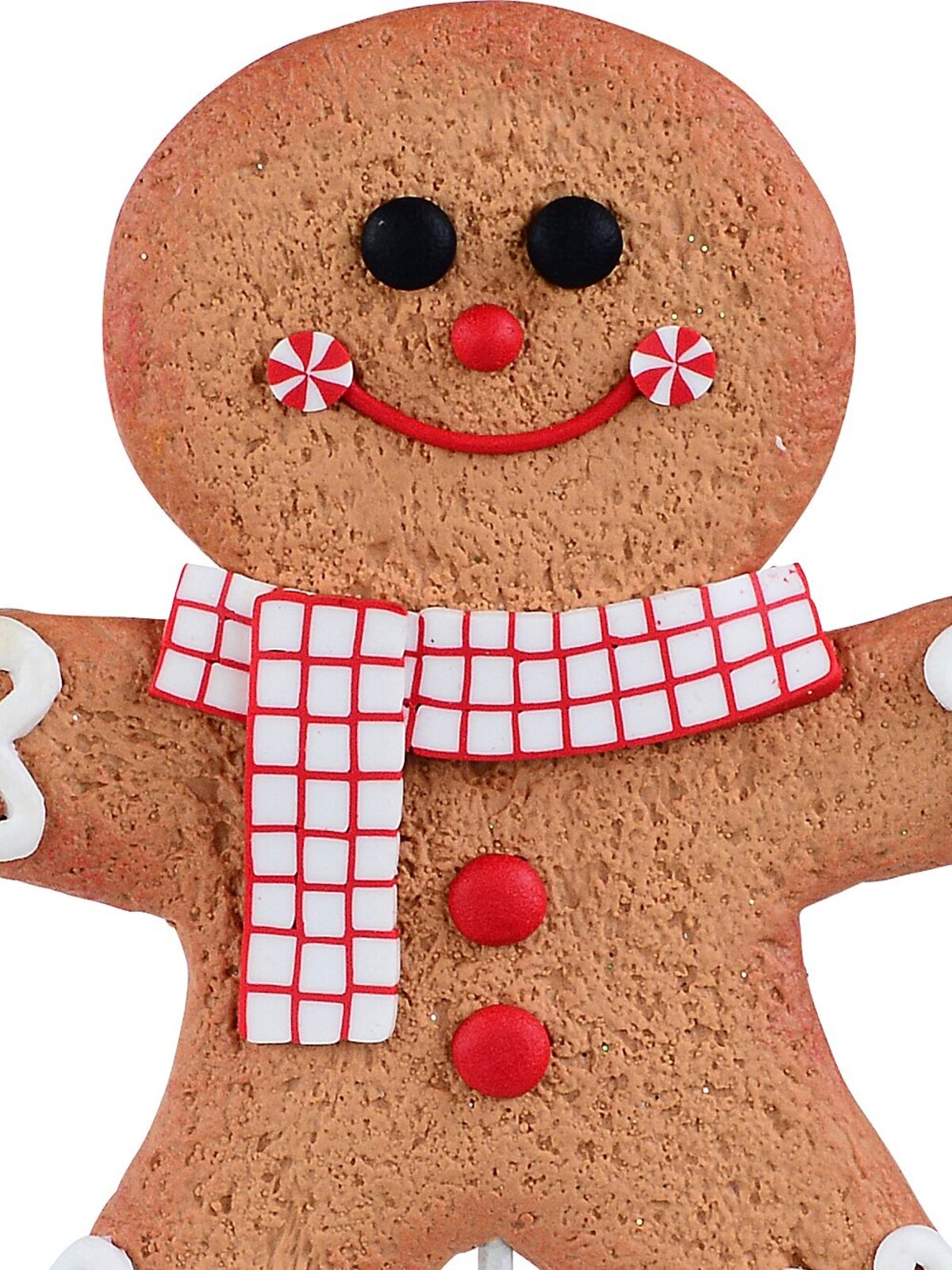 Gingerbread Man With Check Scarf Whimsical Essential Ornament | 13cm — image 3