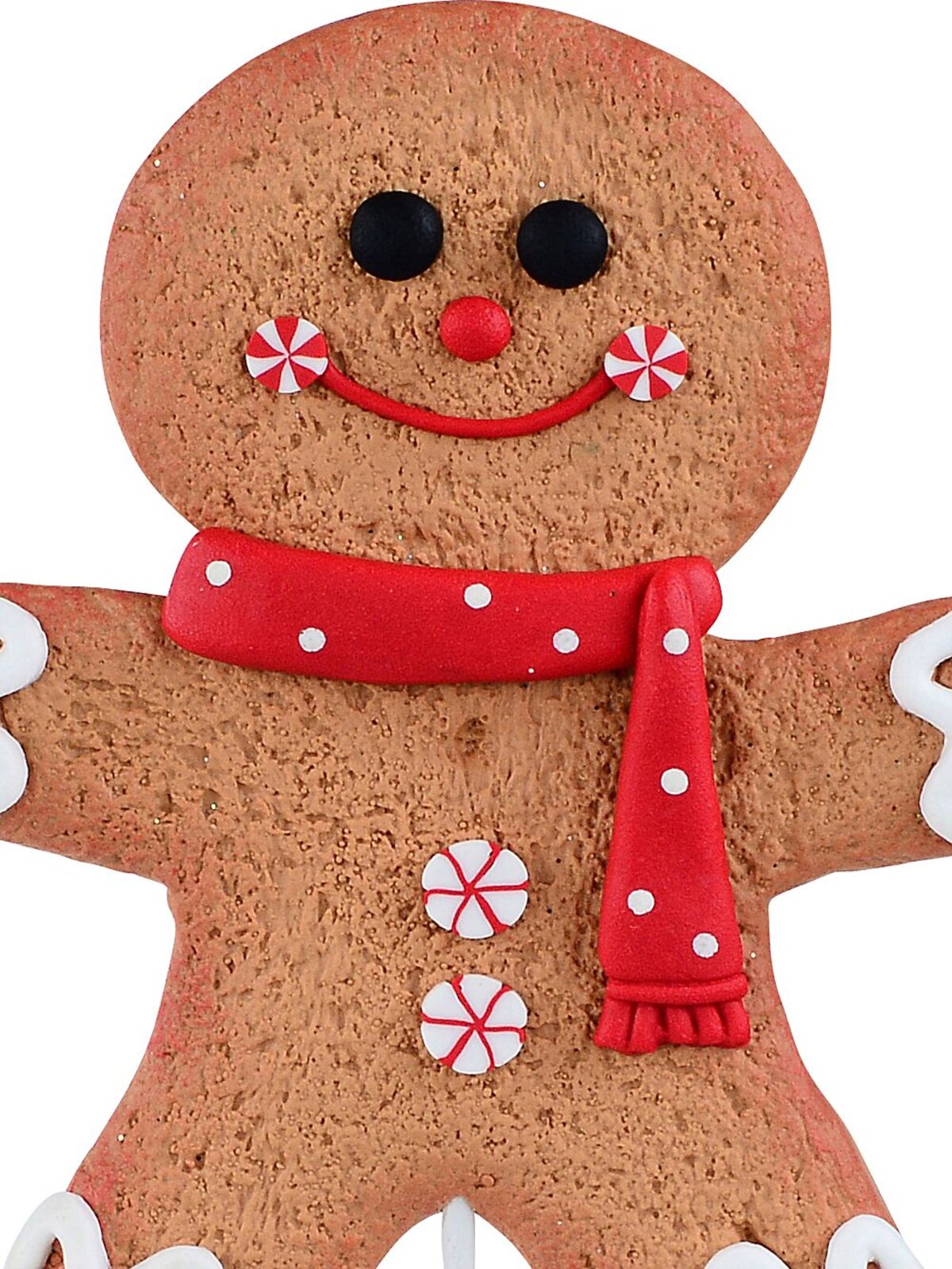 Gingerbread Man With Dotted Scarf Whimsical Essential Ornament | 13cm — image 3