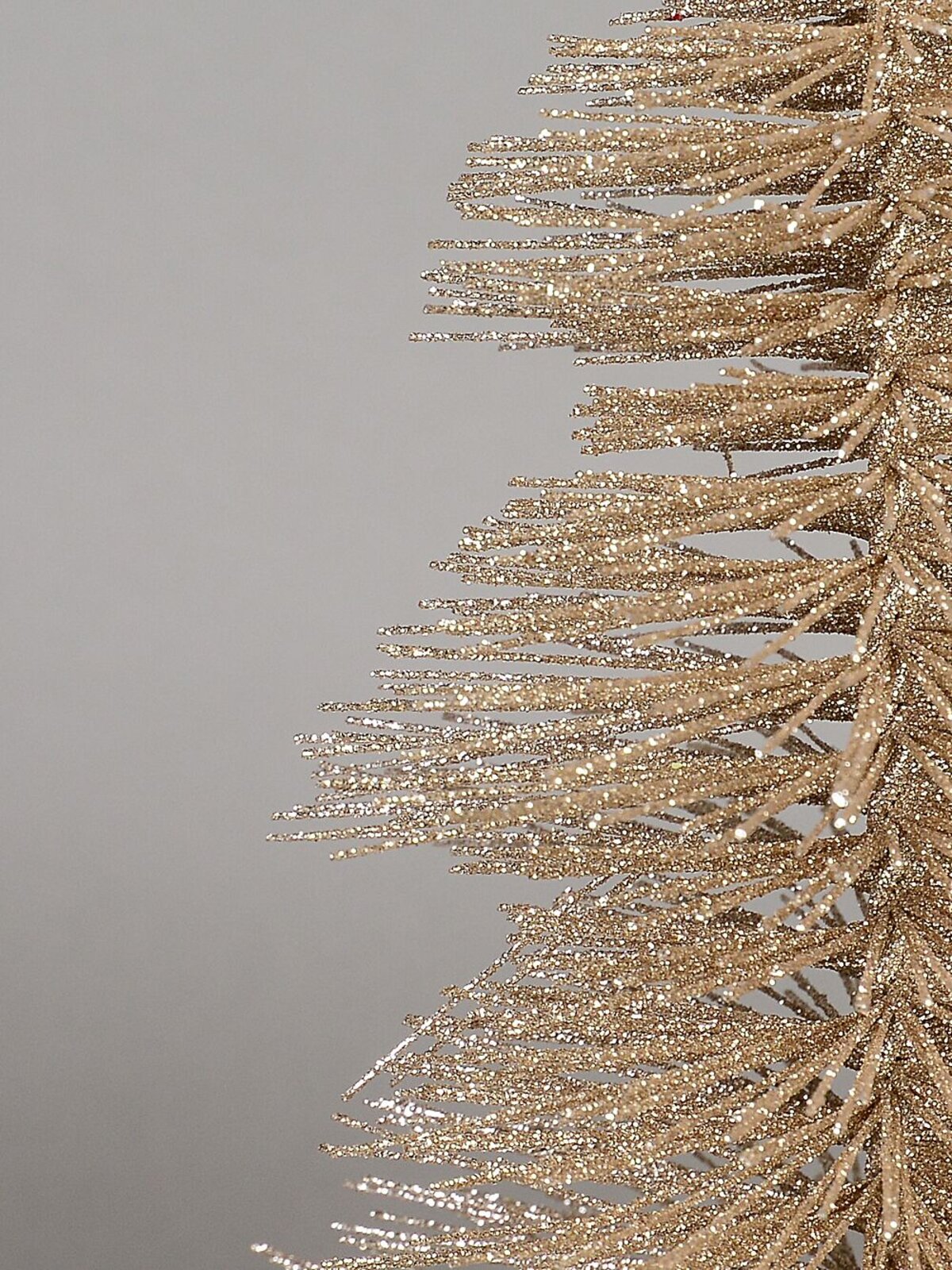Glittered Champagne Spiral Pine Needle Christmas Table Top Tree - 20cm — image 2