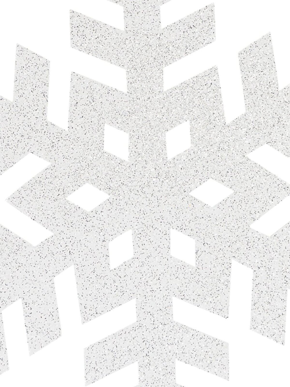 Glittered White Stellar Dendrite Large 2D Snowflake Display Decoration - 52cm — image 2
