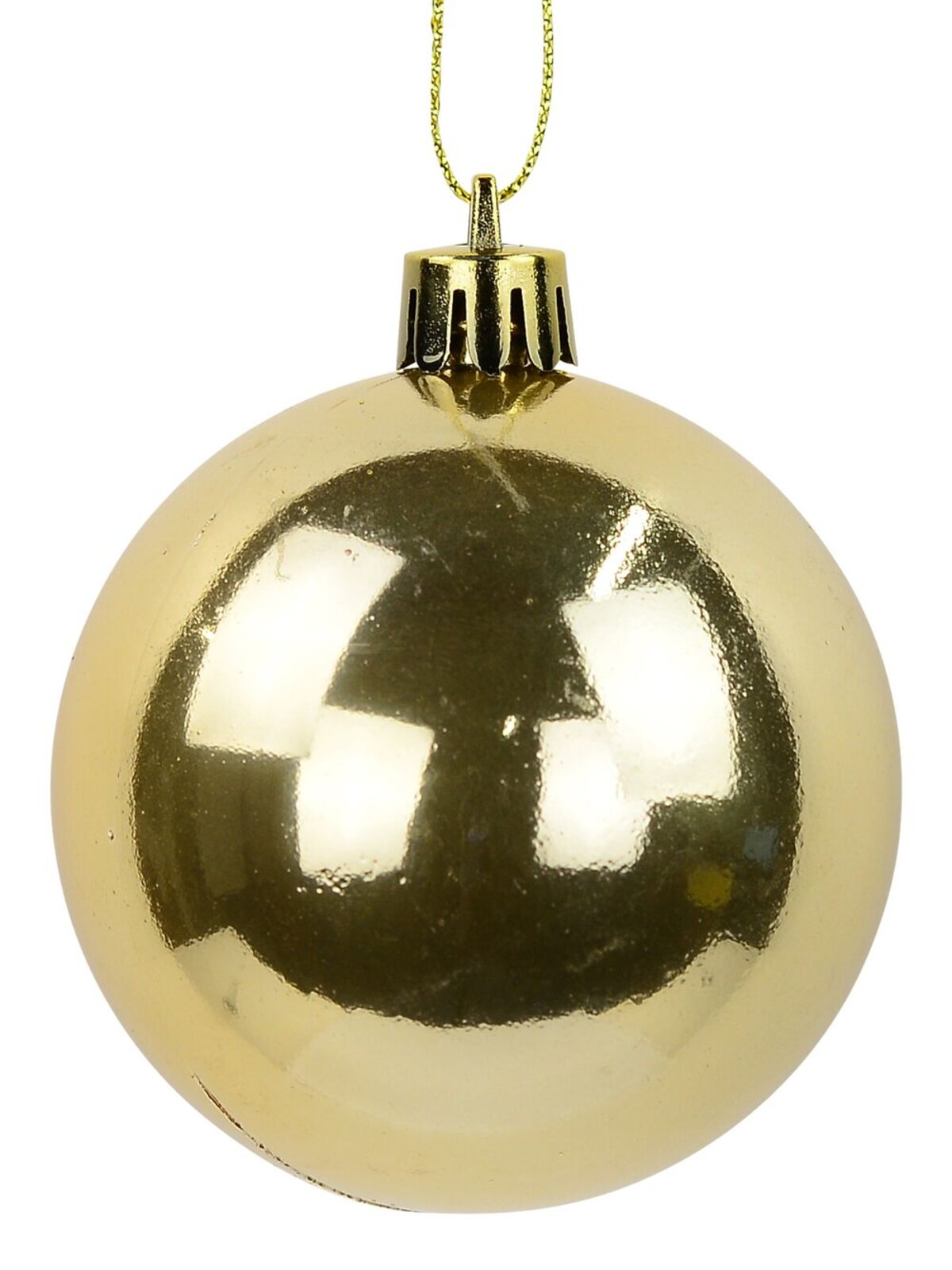 Gloss, Matte, Pearl, Glitter & Striped Gold & Champagne Baubles - 64 x 60mm