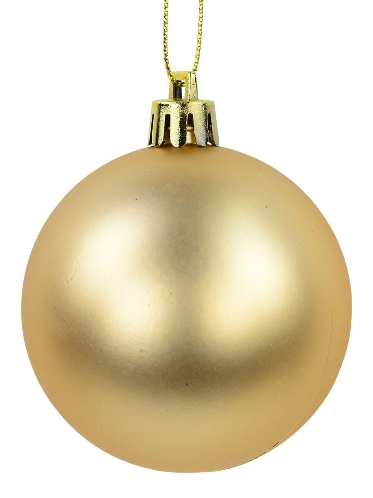 Gloss, Matte, Pearl, Glitter & Striped Gold & Champagne Baubles - 64 x 60mm