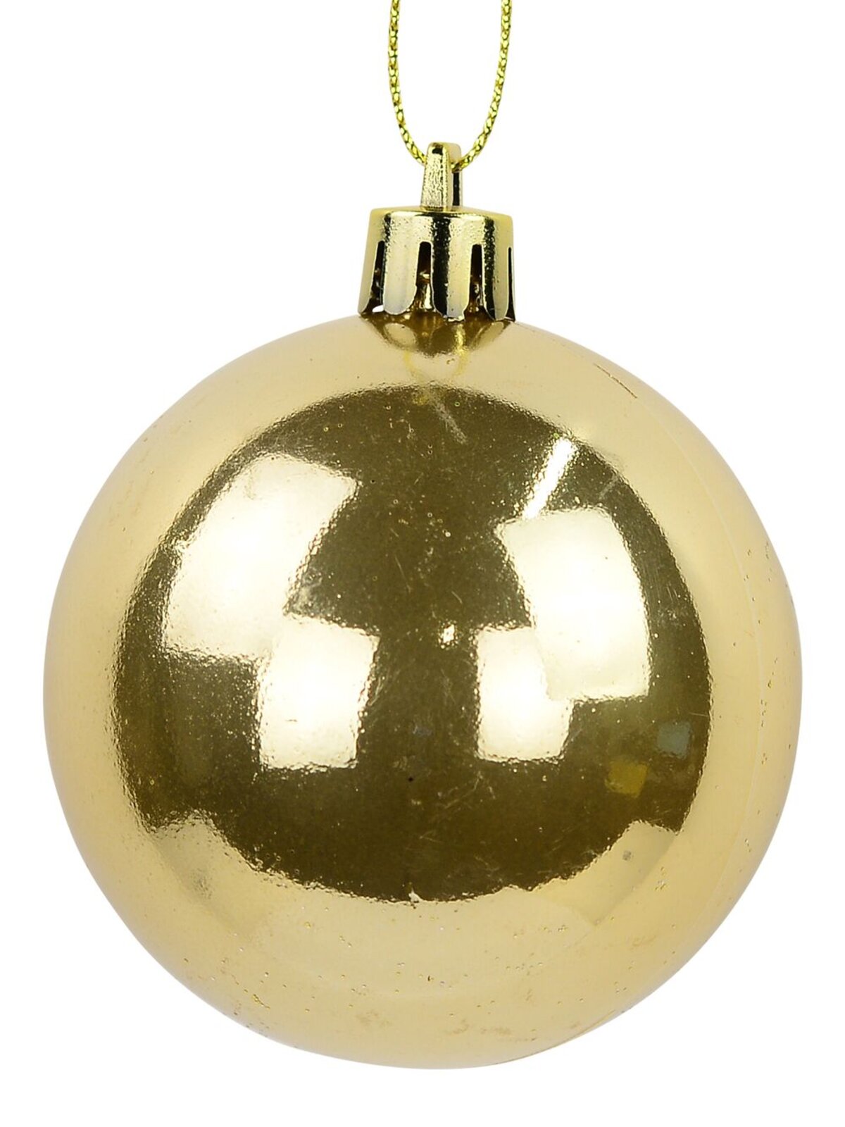 Gloss, Matte, Pearl, Glitter & Striped Gold & Champagne Baubles - 64 x 60mm