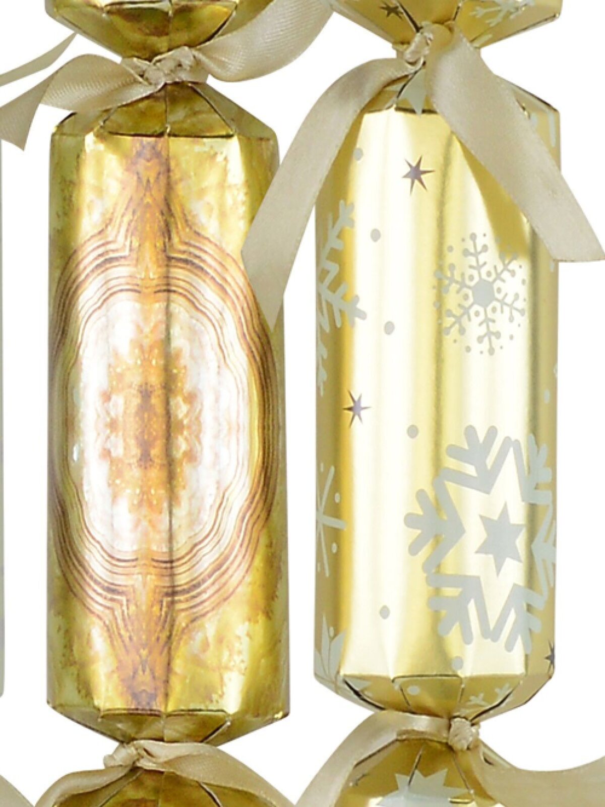 Gold & Cream With Various Patterns Christmas Cracker Bon Bons - 12 x 25cm — image 2
