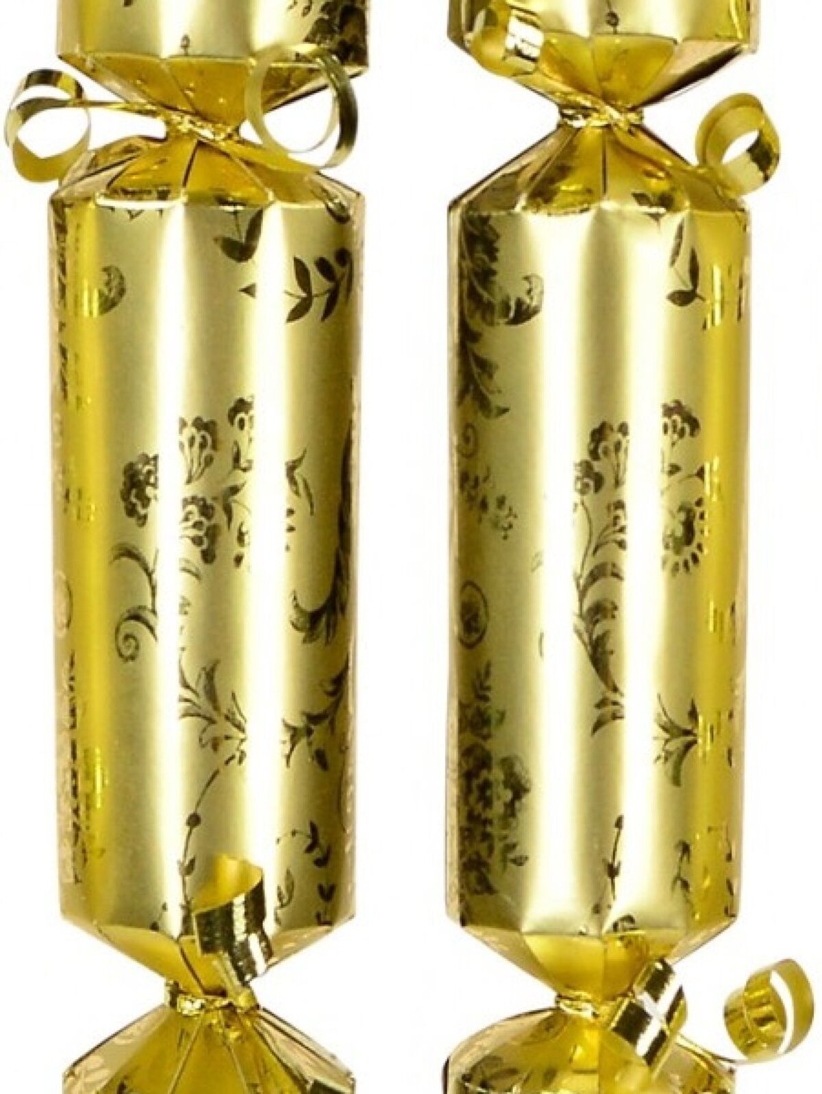 Gold Fleur De Lis Pattern On Shiny Gold Christmas Cracker Bon Bons - 50 x 28cm — image 2