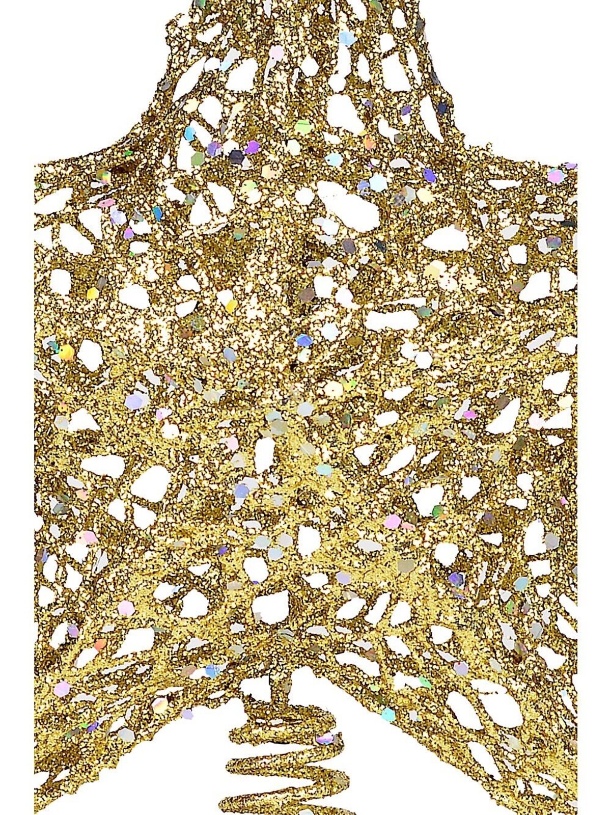 Gold Glitter Tree Topper - 30cm
