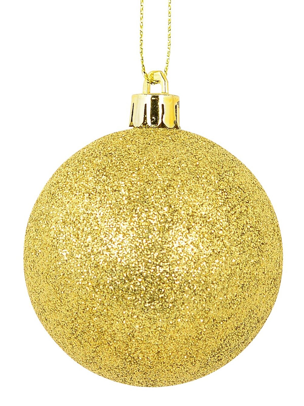 Gold Matte, Metallic & Glittered Baubles - 12 x 60mm
