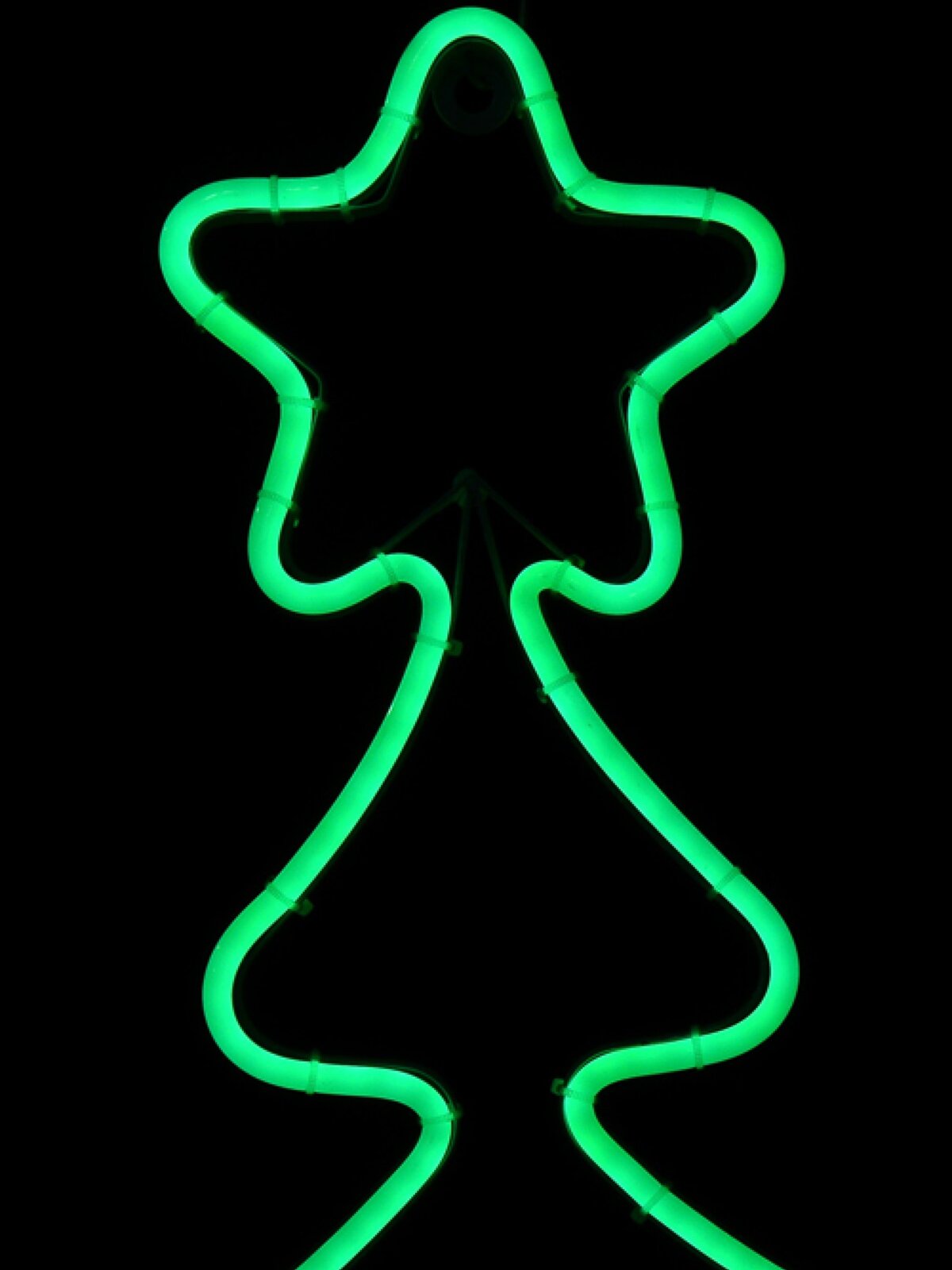Green Christmas Tree & Star Neon Flex Rope Light Silhouette - 60cm — image 2