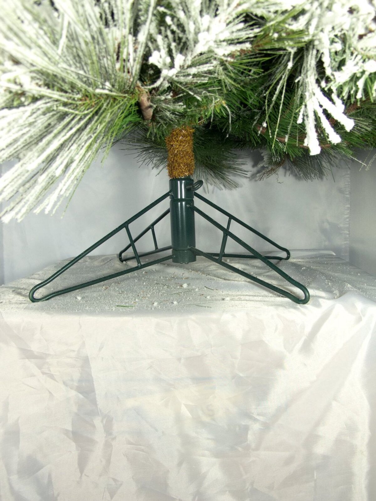 Heavily Flocked Alpine Christmas Tree With Pine Cones - 2.3m — image 6