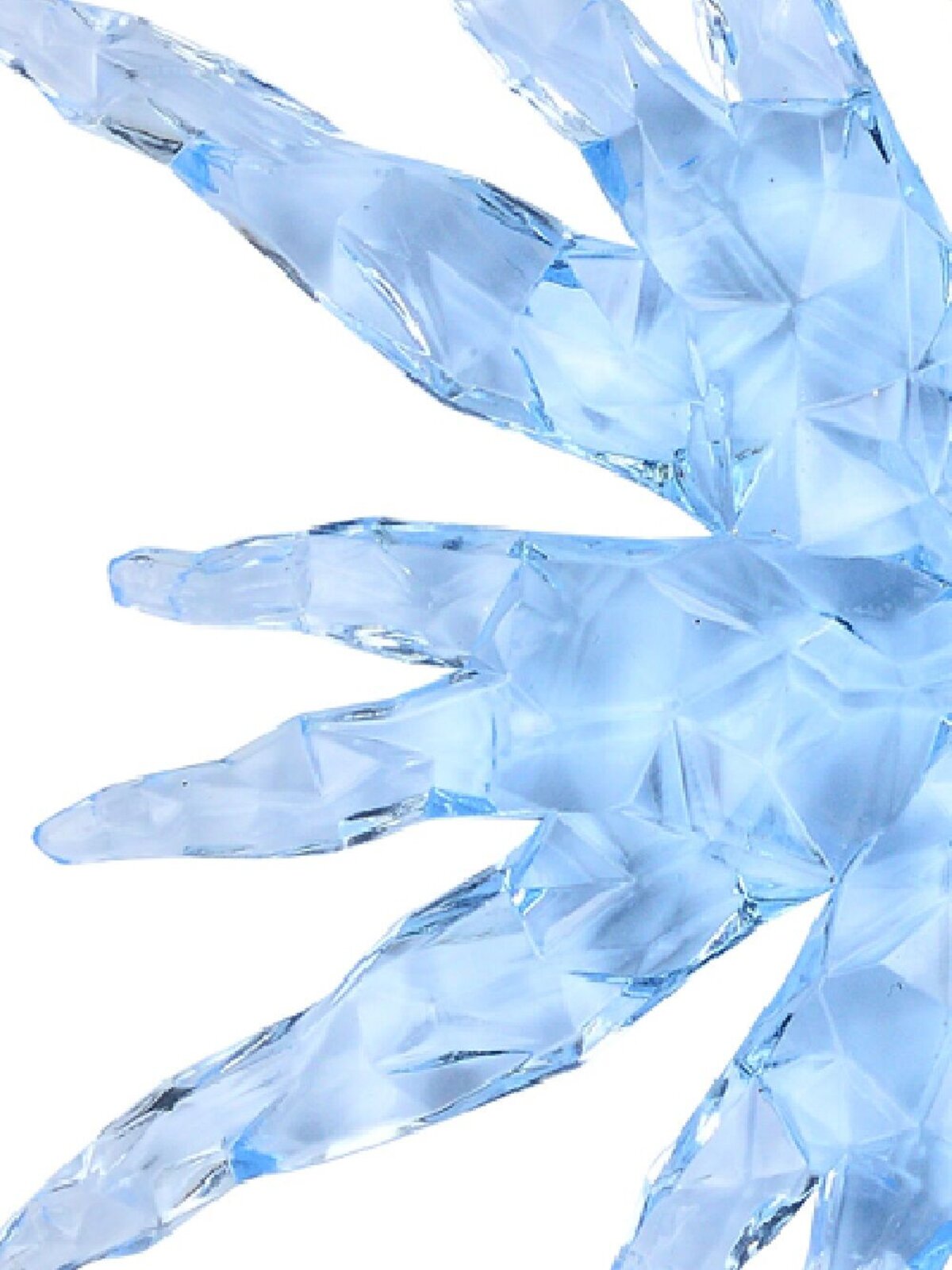 Ice Blue Textured Crystal Snowflake Whimsical Essential Ornament | 14cm — image 3