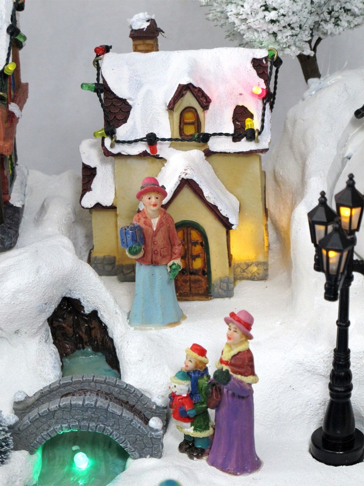 Illuminated, Animated & Musical Mountain Village Scene Ornament - 53cm — image 8
