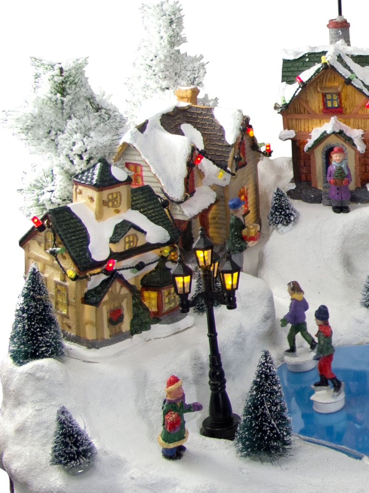 Illuminated, Animated & Musical Mountain Village Scene Ornament - 53cm — image 6