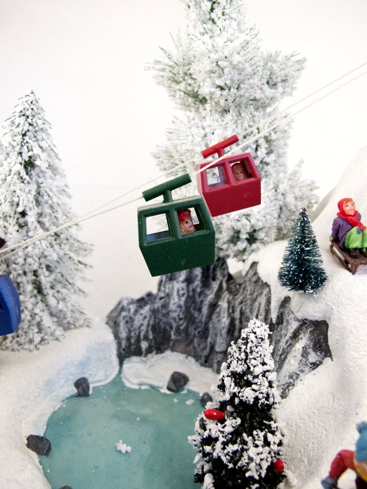 Illuminated, Animated & Musical Winter Resort Village Scene Ornament - 66cm — image 5