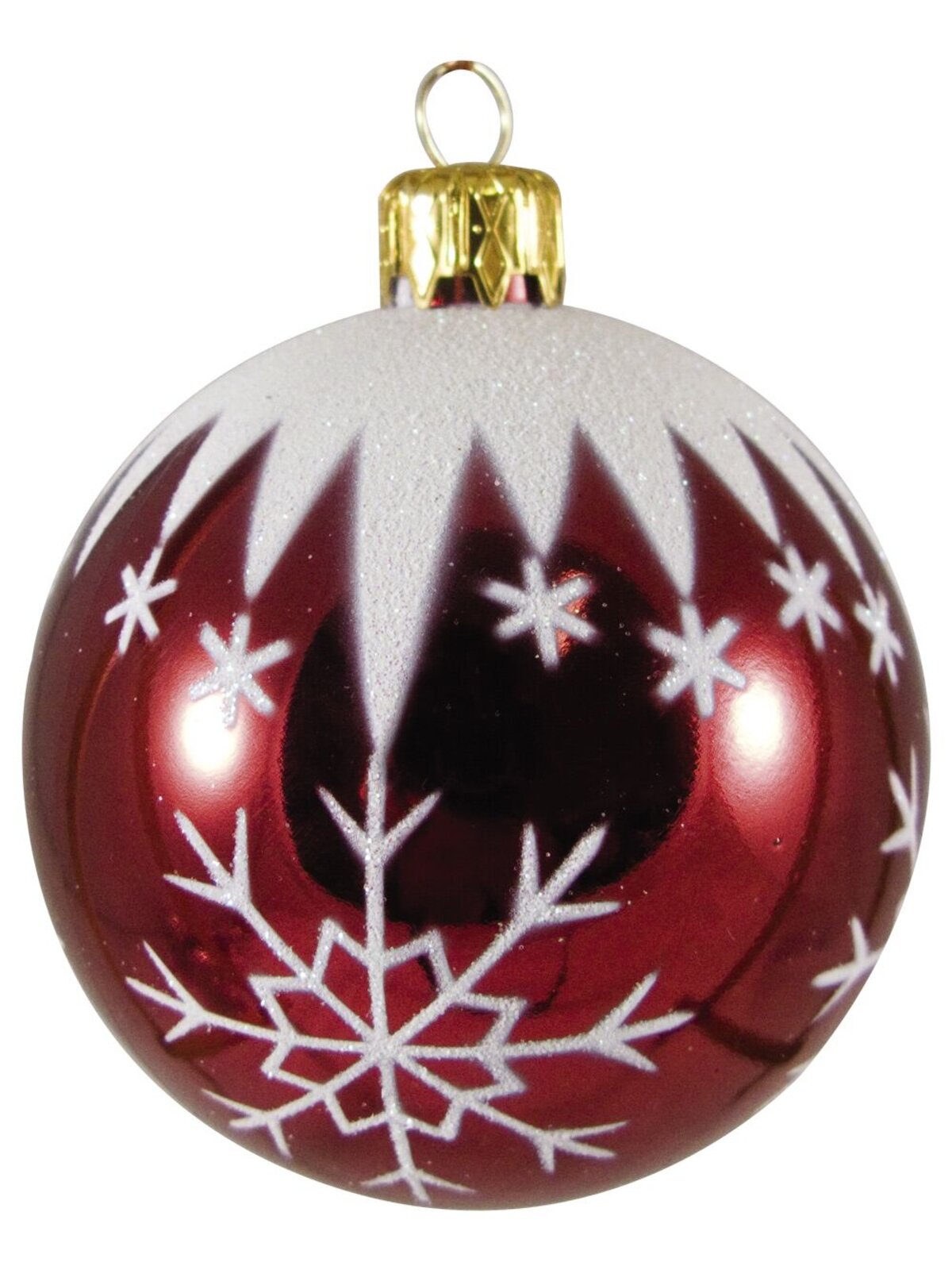 Iridescent Icicle & Snowflake Pattern Baubles - 4 x 75mm