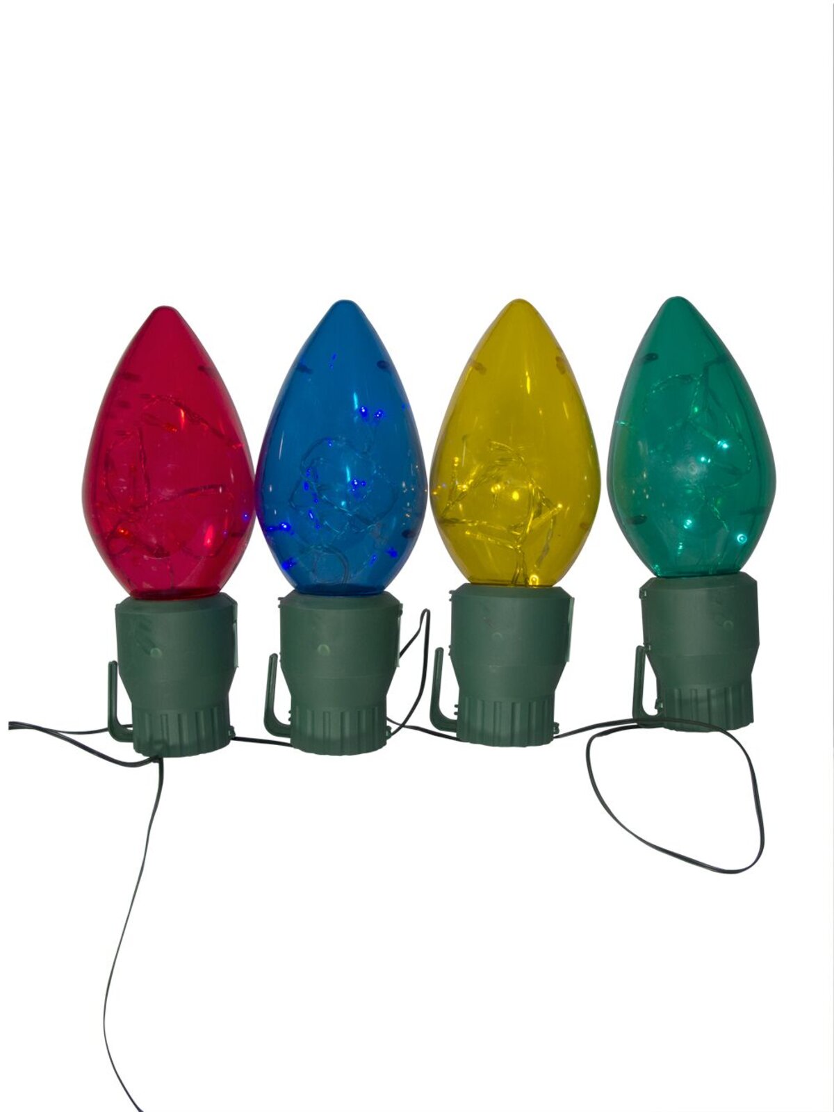 Large C9 Bulb LED Garden Solar Stake Lights - 4 x 47cm — image 4