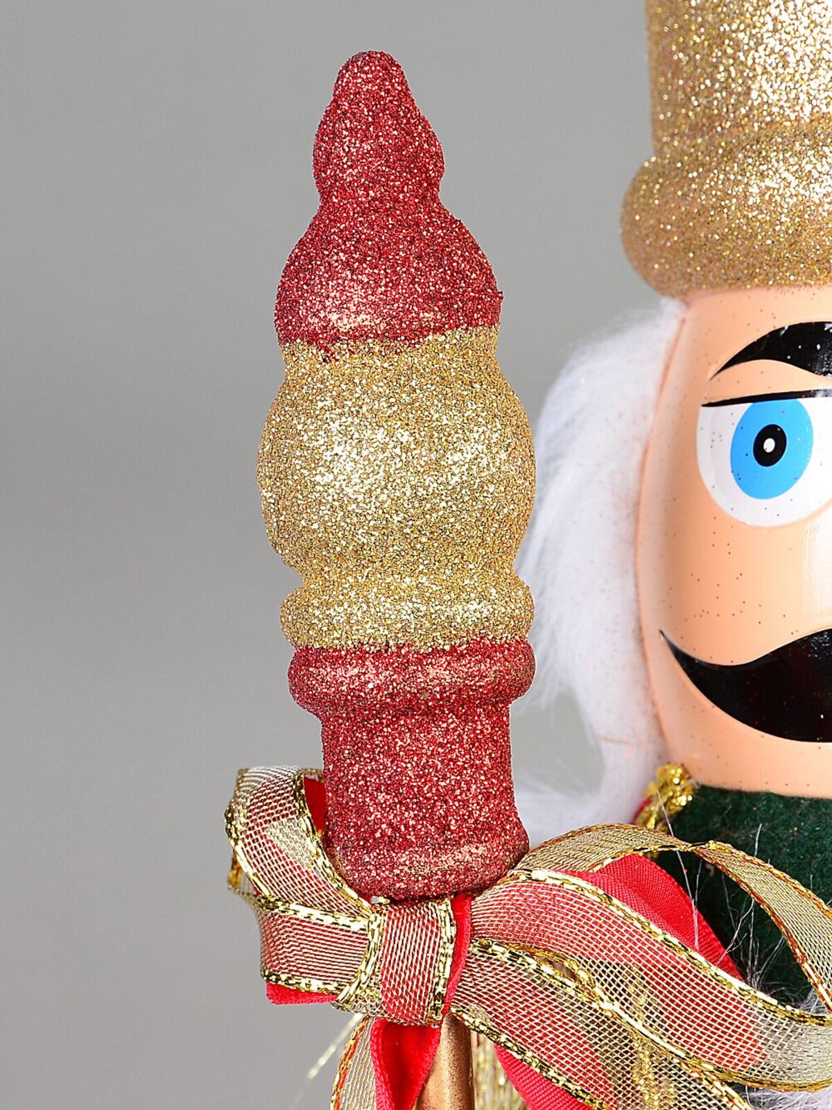 Large Classic Christmas Nutcracker With Finial Staff Decorative Ornament - 59cm — image 5