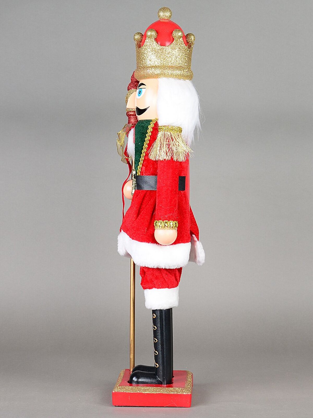 Large Classic Christmas Nutcracker With Finial Staff Decorative Ornament - 59cm — image 2