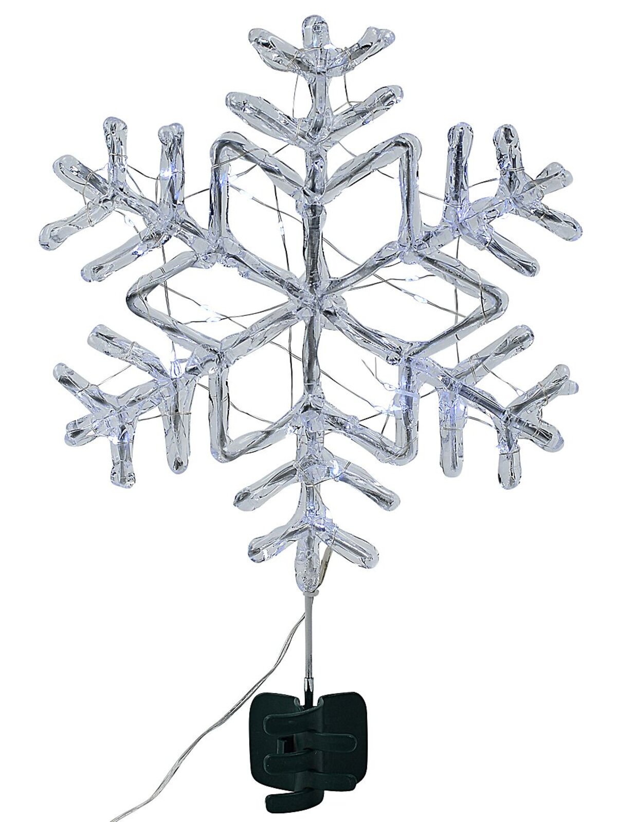 Large Cool White LED Stellar Dendrite Snowflake Tree Topper | 29cm — image 5