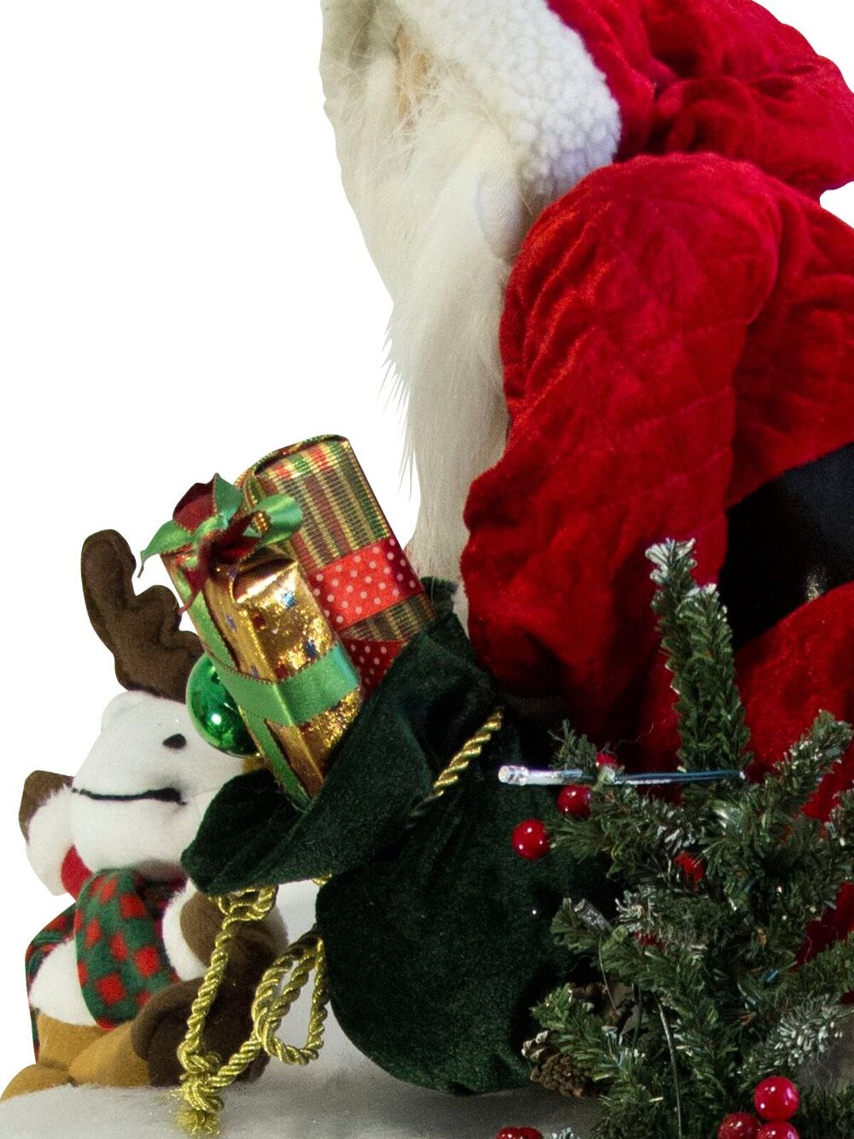 Large Decorative Santa Climbing In Chimney With Gifts & Tree - 84cm — image 8