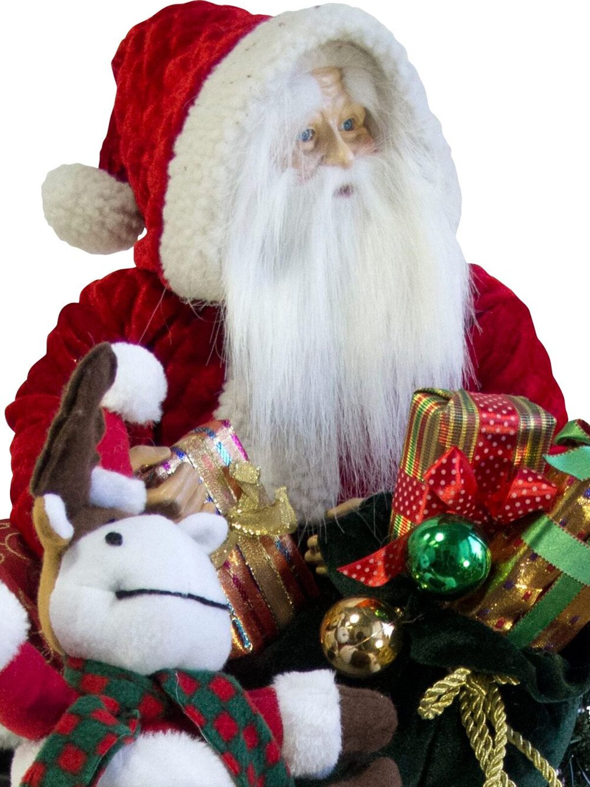 Large Decorative Santa Climbing In Chimney With Gifts & Tree - 84cm — image 7