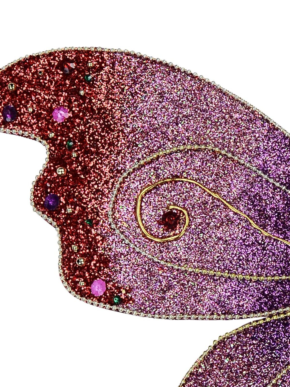 Large Purple To Pink Bejeweled Butterfly Christmas Clip Pick | 52cm — image 4