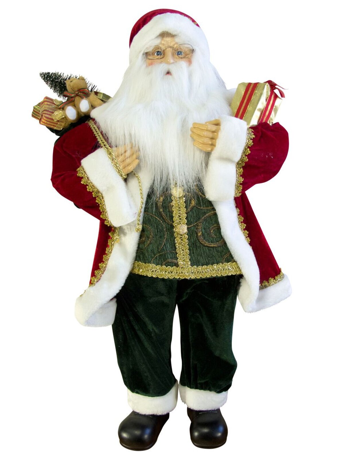 Large Standing Decorative Santa With Presents & Sack - 94cm