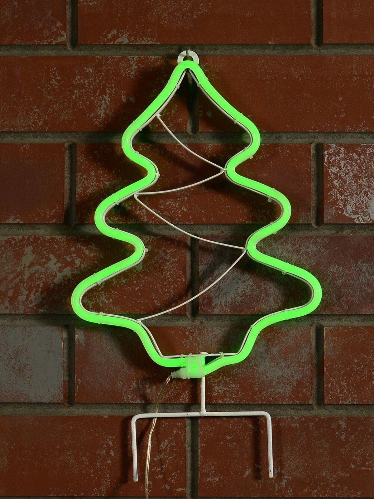 LED Christmas Tree Neon Flex Path Light - Green Solar Garden Stake | 32cm — image 5