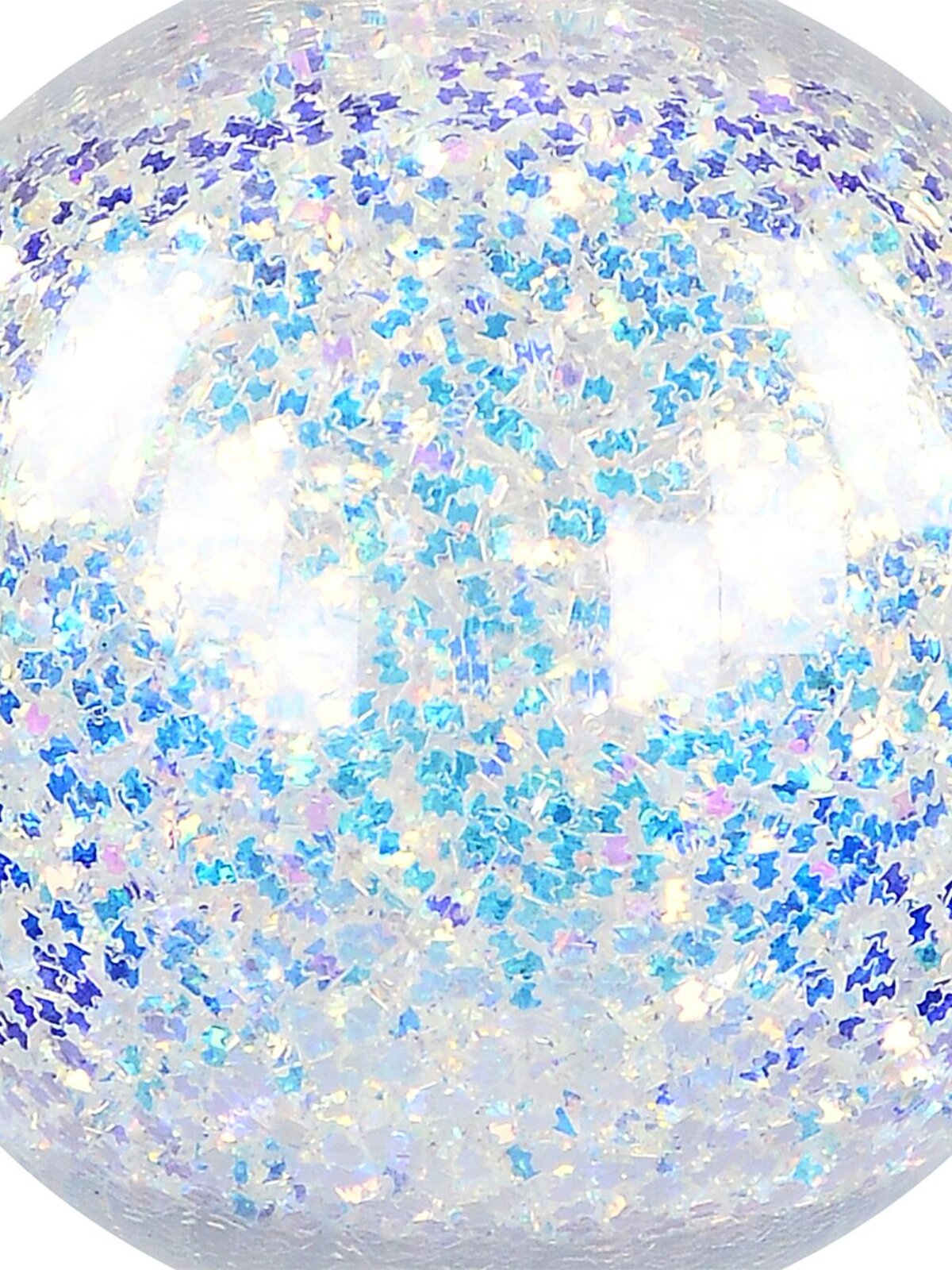 Lustrous Clear Iridescent Flake Signature Bauble | 10cm — image 3