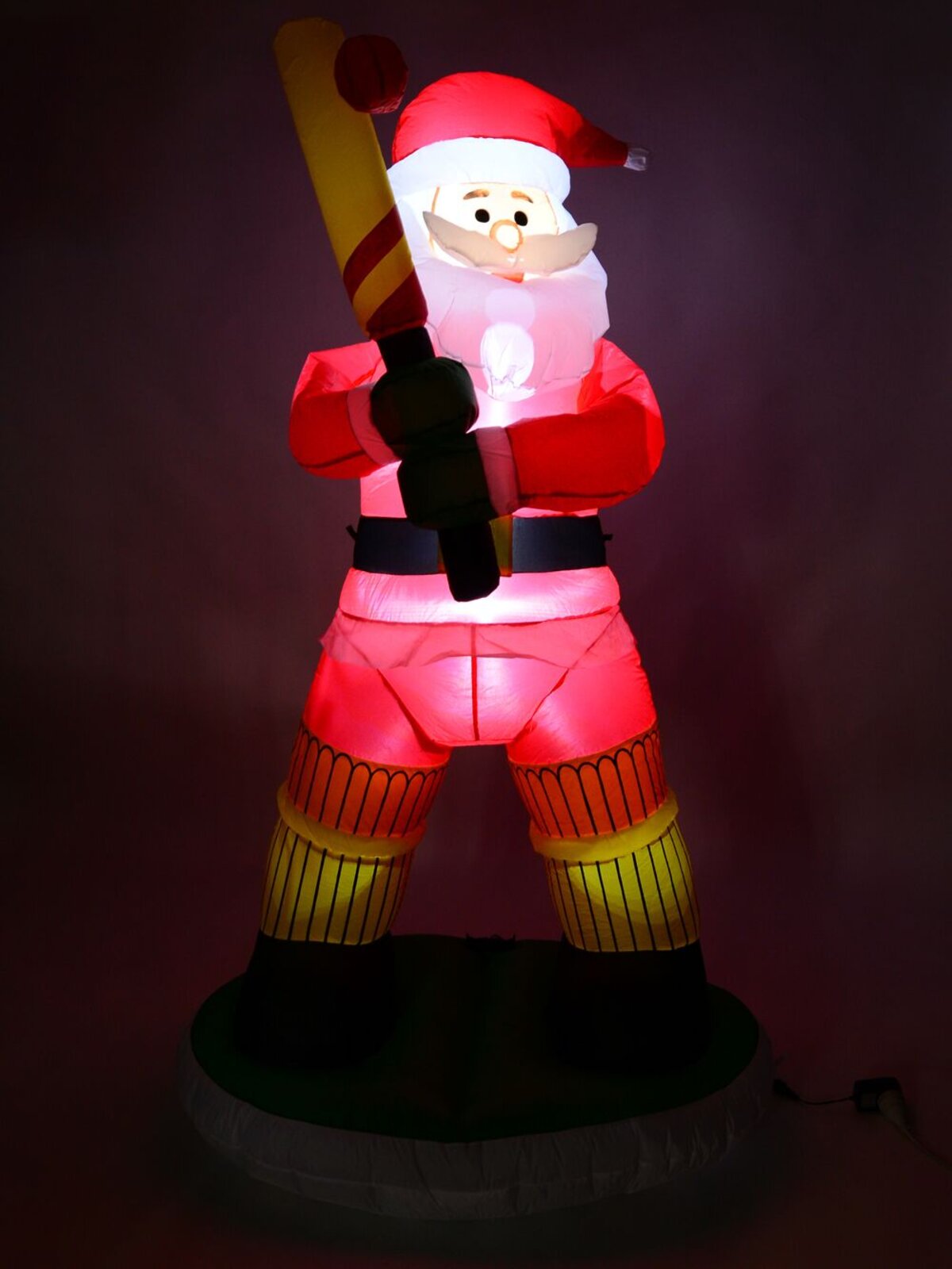 Marvellous Batsman Santa Illuminated Christmas Inflatable Display - 1.8m