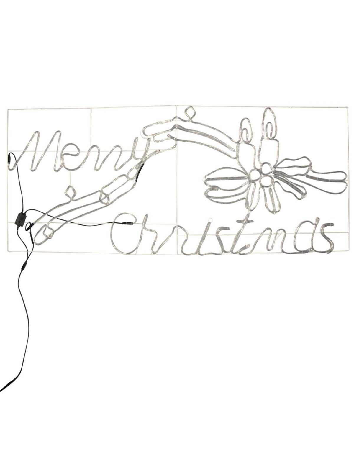 Merry Christmas & Candle LED Rope Light Silhouette - 2.3m — image 3