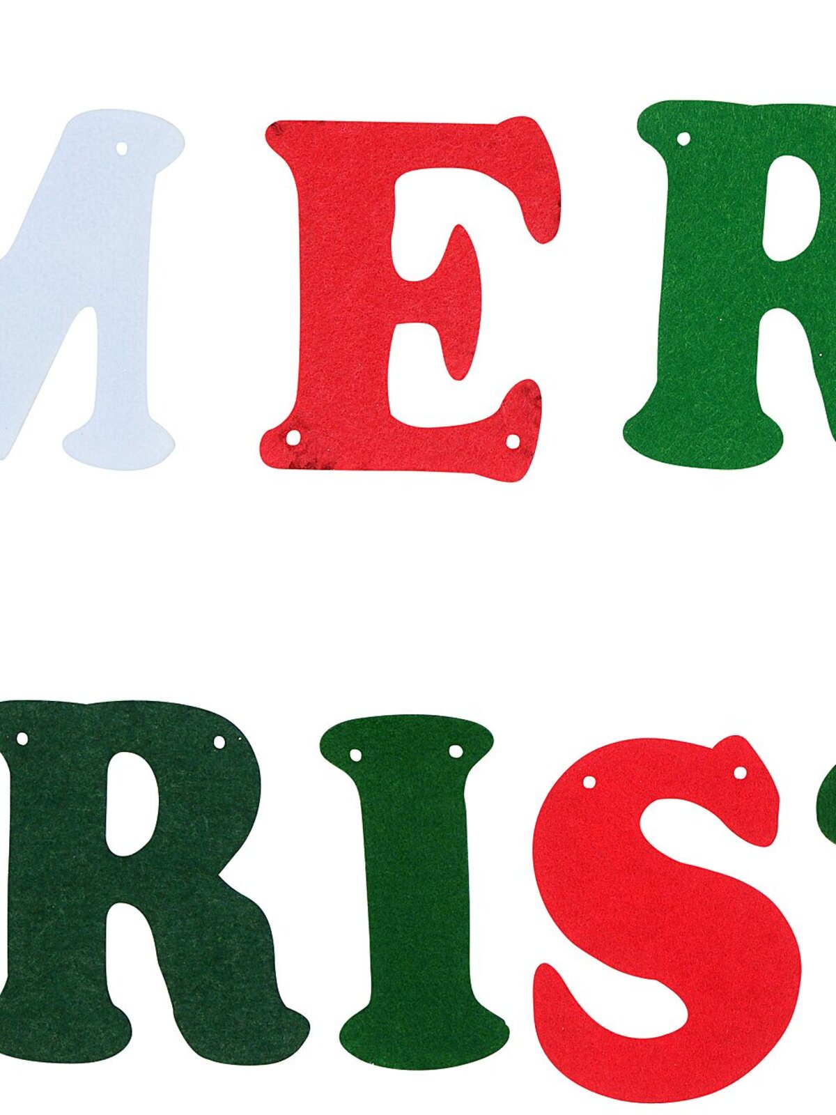 Merry Christmas Felt Letter Pennant Banner Decoration - 1.6m — image 2