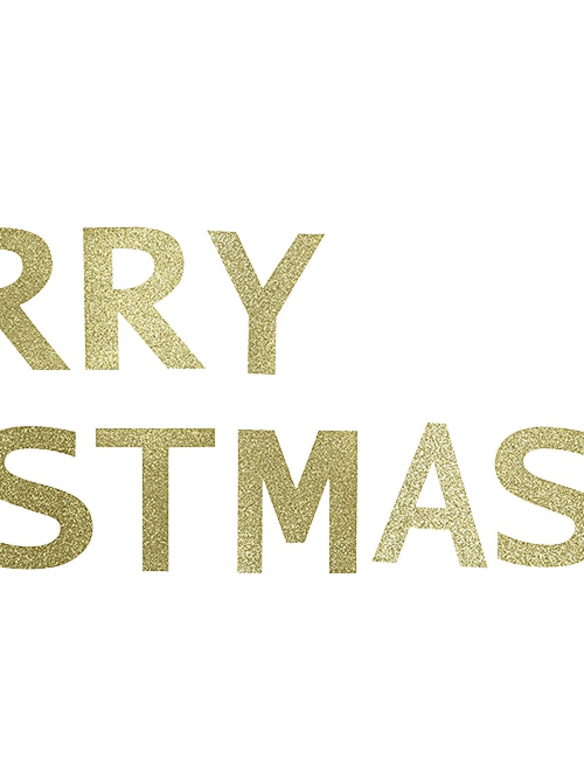 Merry Christmas Gold Glitter Letter Banner | 1.5m — image 3