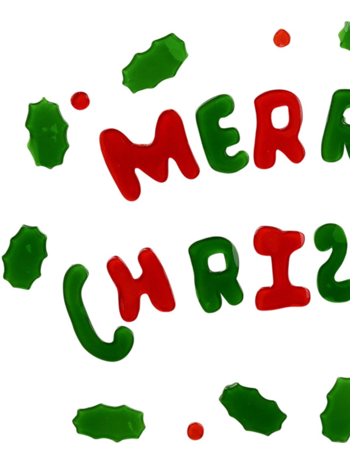 Merry Christmas & Holly Gel Window Cling Christmas Decoration - 45cm — image 2
