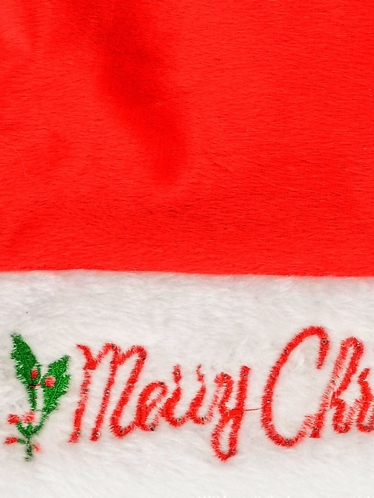Merry Christmas Soft Plush Traditional Christmas Santa Hat - One Size Fits Most — image 4