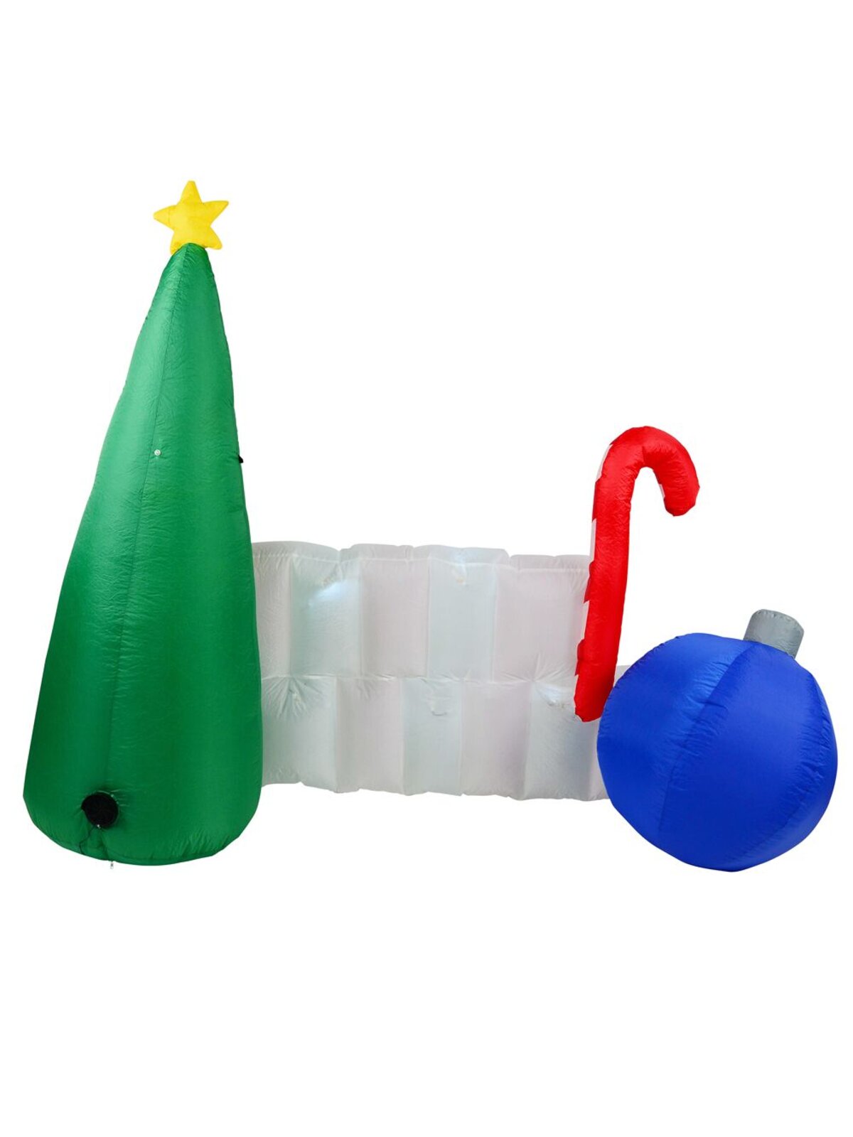 Merry Christmas With Bauble, Tree & Cane Illuminated Inflatable Display - 2.6m — image 5