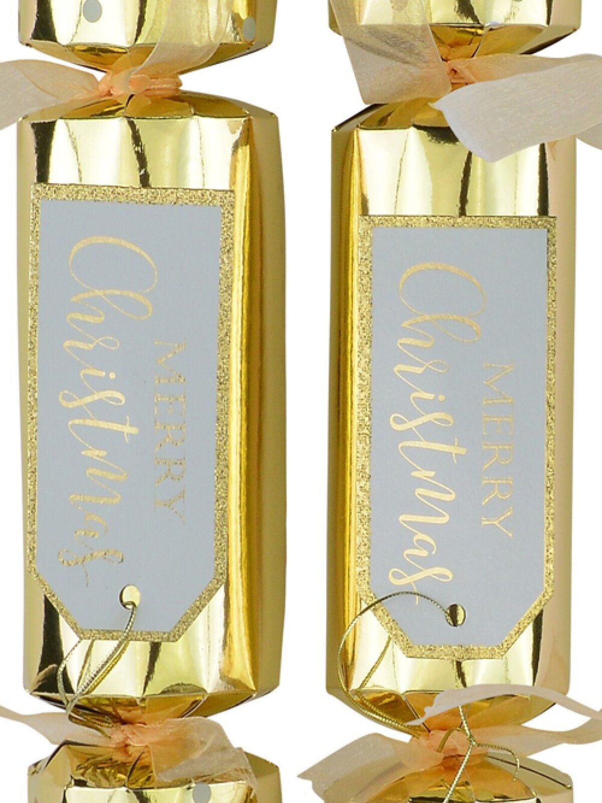 Metallic Gold Design With Tag Luxury Christmas Cracker Bon Bons - 10 x 35cm — image 2