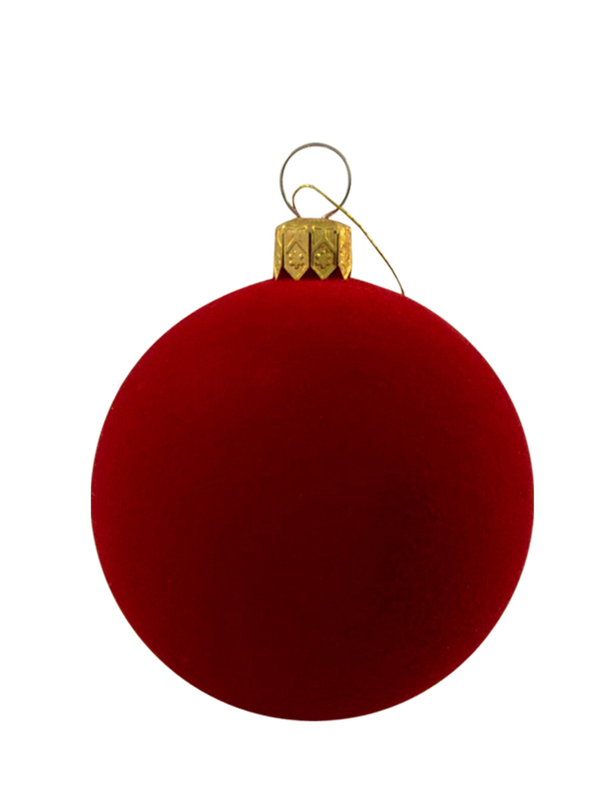 Metallic, Matt, Flocked & Glittered Red Baubles - 20 x 60mm