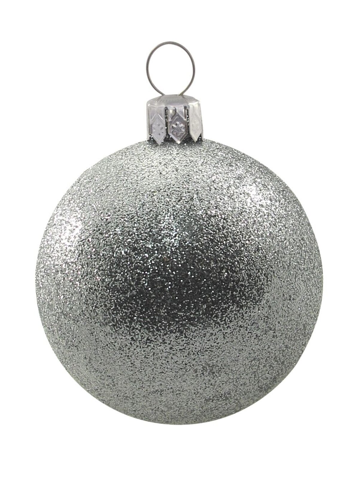 Metallic, Matt & Glittered, Silver & Flocked White Baubles - 20 x 60mm