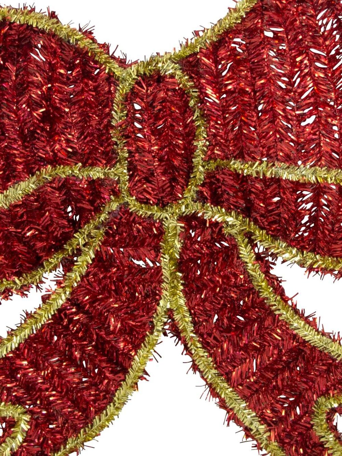 Metallic Tinsel Bow Hanging Decoration - 40cm