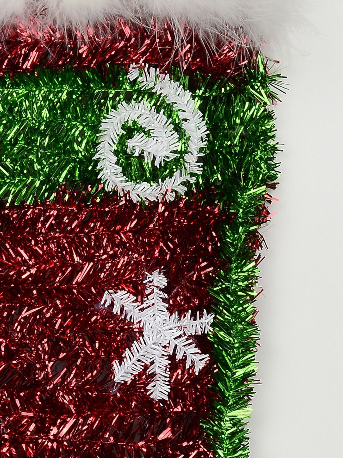 Metallic Tinsel Stocking Hanging Decoration - 52cm