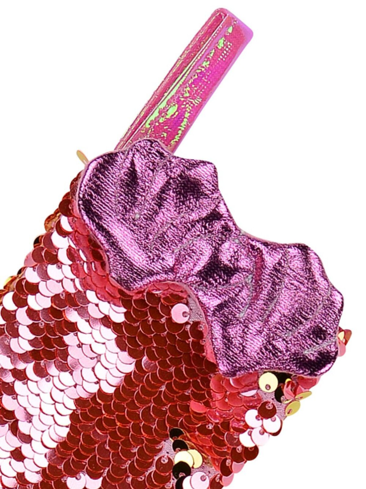 Mini Mermaid Tail With Pink Sequins Christmas Stockings - 3 x 20cm — image 2