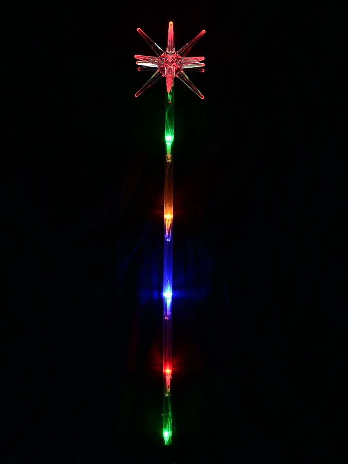 Multi Colour LED 3D Starburst Solar Path Lights - 5 x 47cm