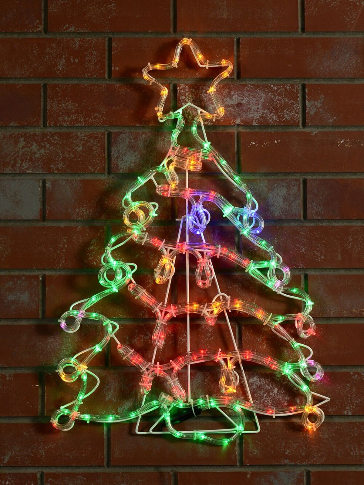 Multi Colour LED Decorated Christmas Tree Rope Light Silhouette - 76cm — image 3