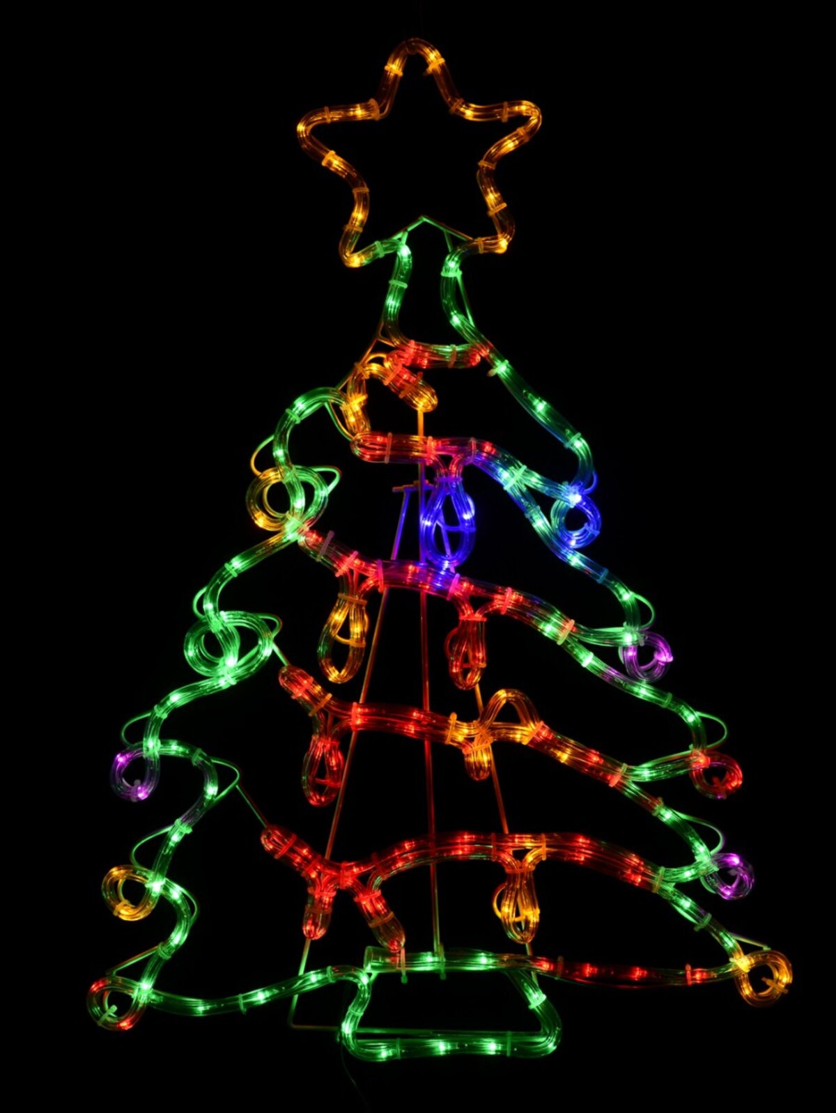 Multi Colour LED Decorated Christmas Tree Rope Light Silhouette - 76cm — image 2