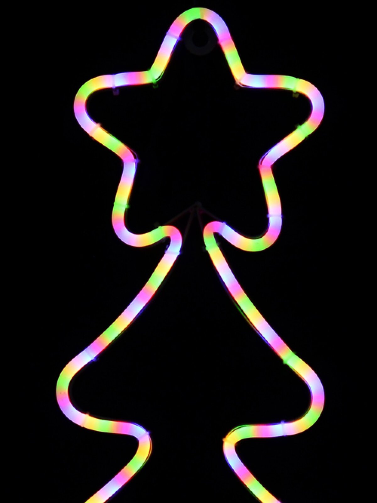 Multi Fluro Colour Christmas Tree Neon Christmas Light Silhouette - 58cm — image 3