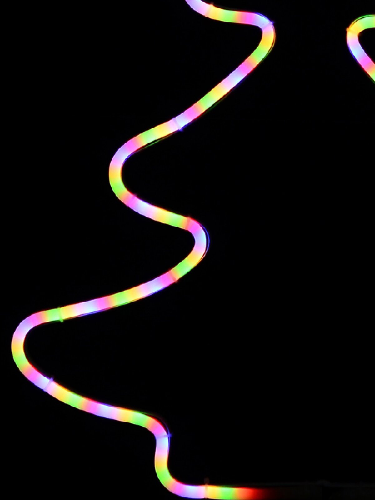 Multi Fluro Colour Christmas Tree Neon Christmas Light Silhouette - 58cm — image 4