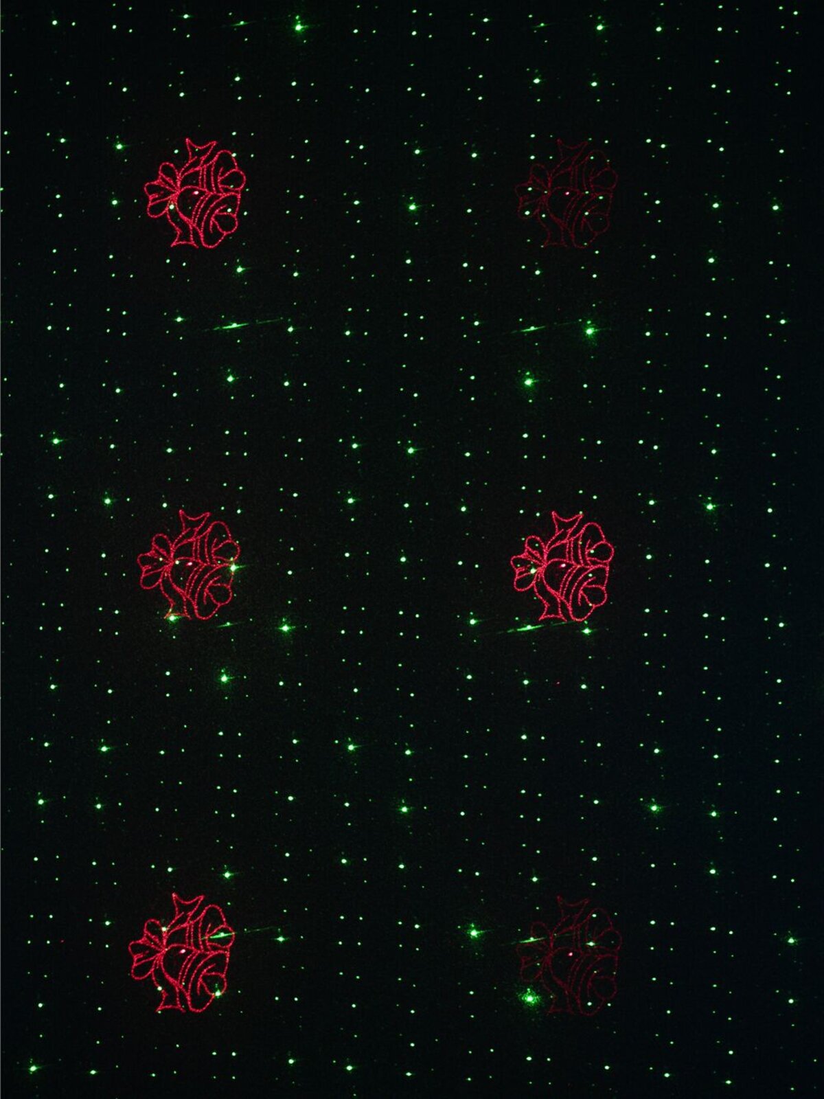 Multi Point Red & Green Christmas Pattern Garden Laser Light - 12m x 12m